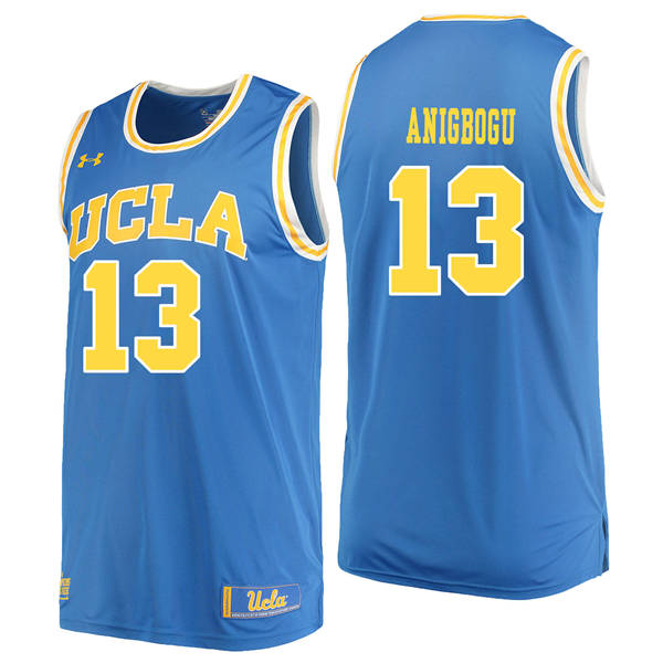 UCLA Bruins 13 Ike Anigbogu Blue College Basketball Jersey