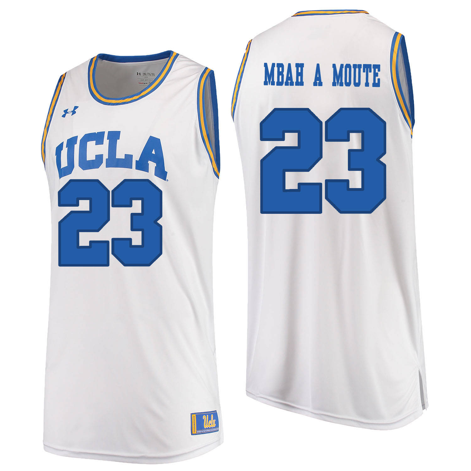 UCLA Bruins 23 Luc Mabh a Mouth White College Basketball Jersey