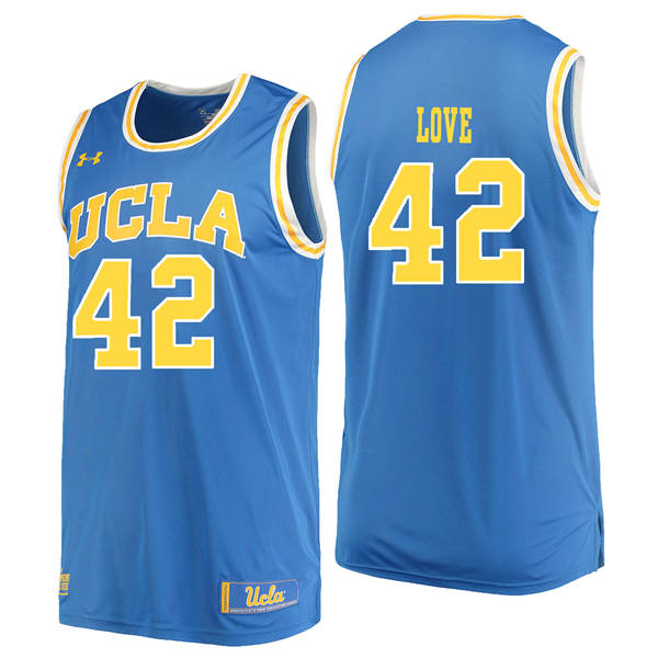 UCLA Bruins 42 Kevin Love Blue College Basketball Jersey