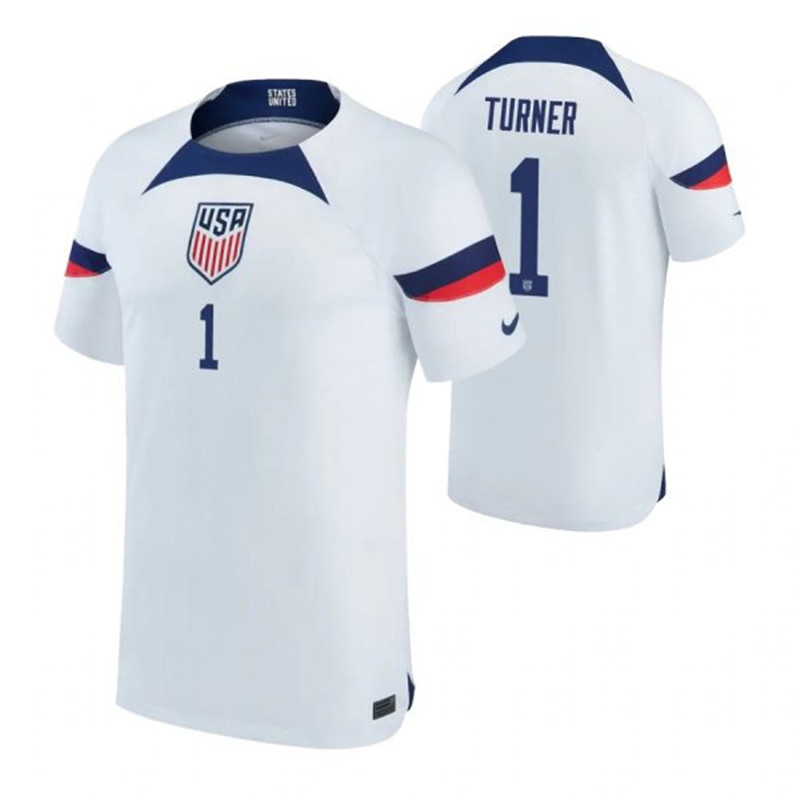 USA 1 TURNER Home 2022 FIFA World Cup Thailand Soccer Jersey