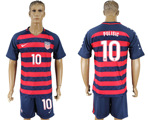 USA 10 PULISIC 2017 CONCACAF Gold Cup Away Soccer Jersey
