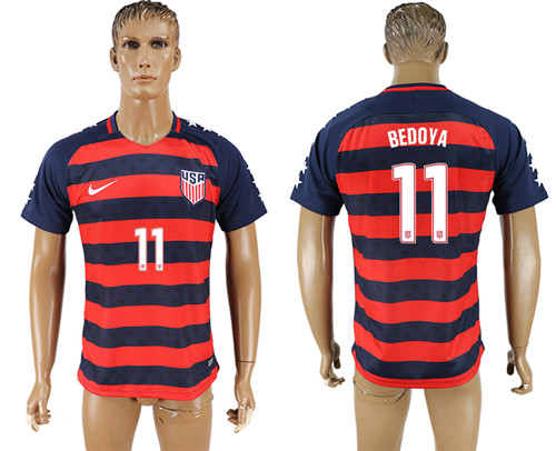 USA 11 BEDOYA 2017 CONCACAF Gold Cup Away Thailand Soccer Jersey