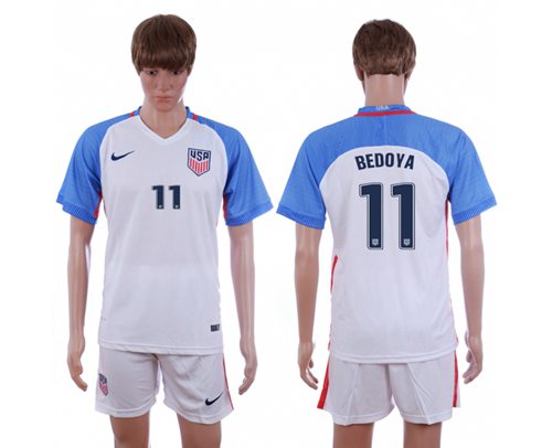 USA 11 Bedoya Home Soccer Country Jersey