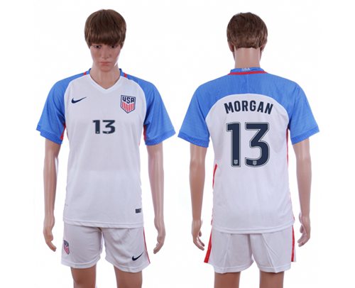 USA 13 Morgan Home Soccer Country Jersey