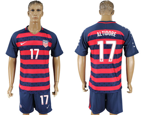 USA 17 ALTIDORE 2017 CONCACAF Gold Cup Away Soccer Jersey