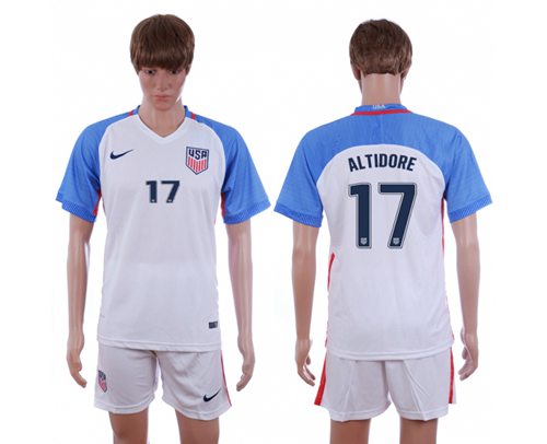 USA 17 Altidore Home Soccer Country Jersey