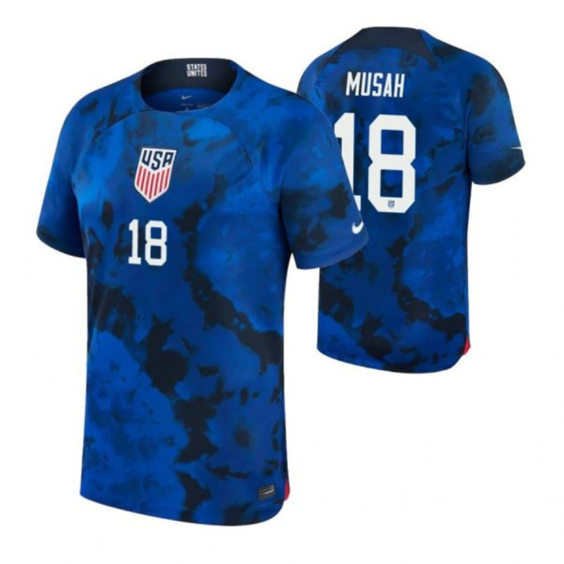 USA 18 MUSAH Away 2022 FIFA World Cup Thailand Soccer Jersey