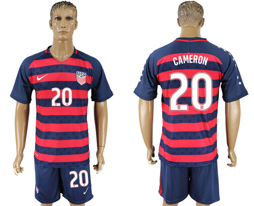 USA 20 CAMERON 2017 CONCACAF Gold Cup Away Soccer Jersey