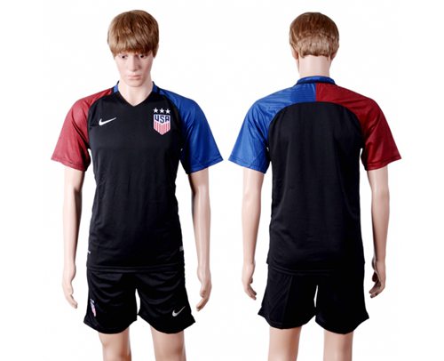 USA Blank Away Three Star Soccer Country Jersey