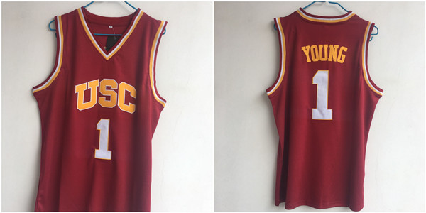 USC Trojans 1 Nick Young Red College Basketball Jersey