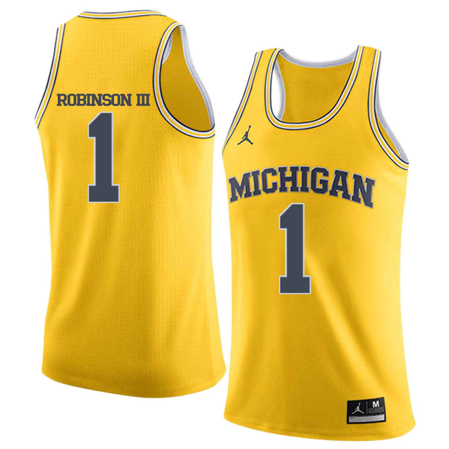 University of Michigan 1 Glenn Robinson III Yellow College Basketball Jersey
