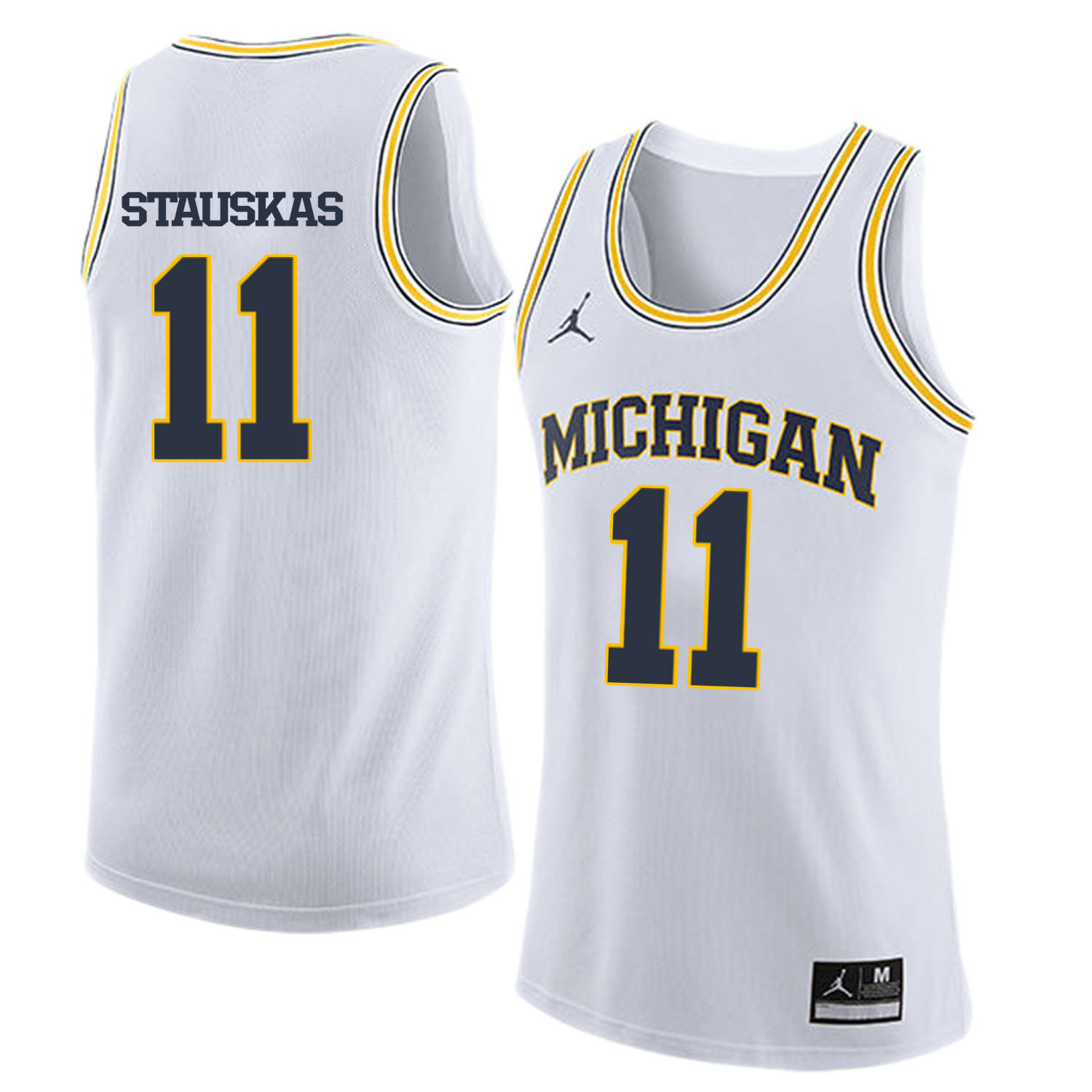 University of Michigan 11 Nik Stauskas White College Basketball Jersey