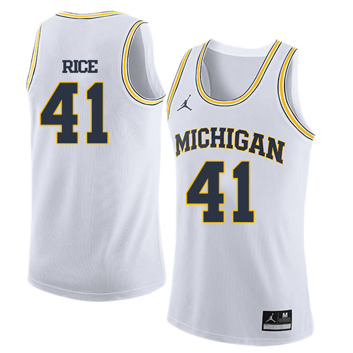 University of Michigan 41 Glen Rice White College Basketball Jersey