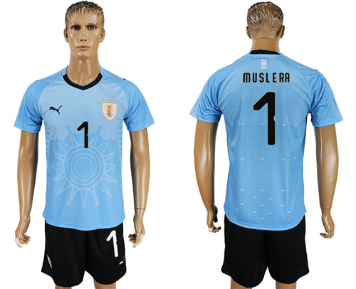 Uruguay 1 MUSLERA Home 2018 FIFA World Cup Soccer Jersey