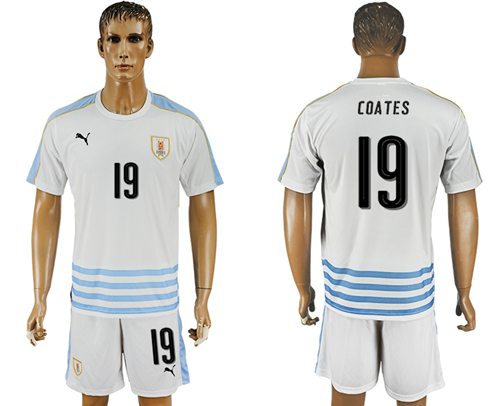 Uruguay 19 Coates Away Soccer Country Jersey