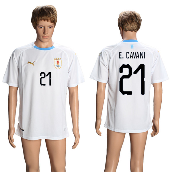 Uruguay 201 E. CAVANI Away 2018 FIFA World Cup Soccer Jersey