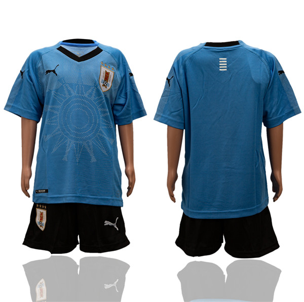 Uruguay Home Youth 2018 FIFA World Cup Soccer Jersey