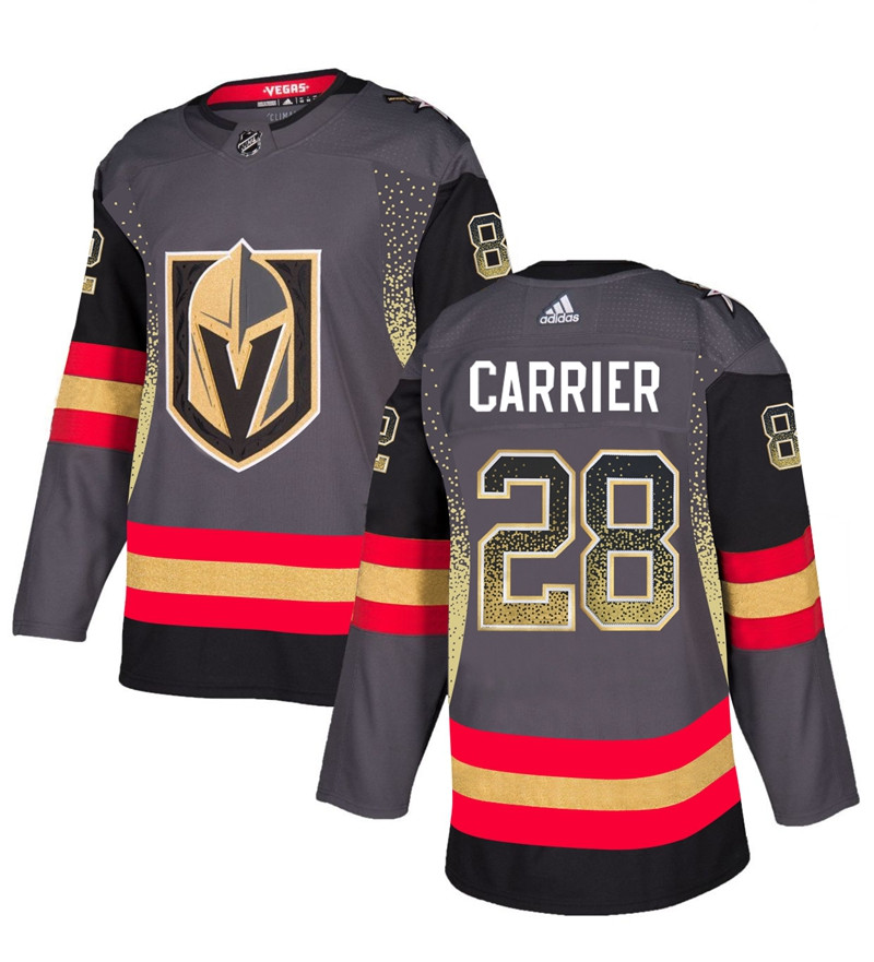 Vegas Golden Knights 28 William Carrier Gray Drift Fashion Jersey