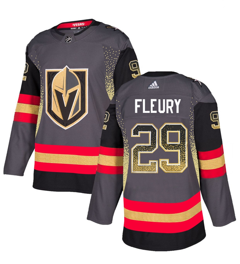 Vegas Golden Knights 29 Marc Andre Fleury Gray Drift Fashion Jersey