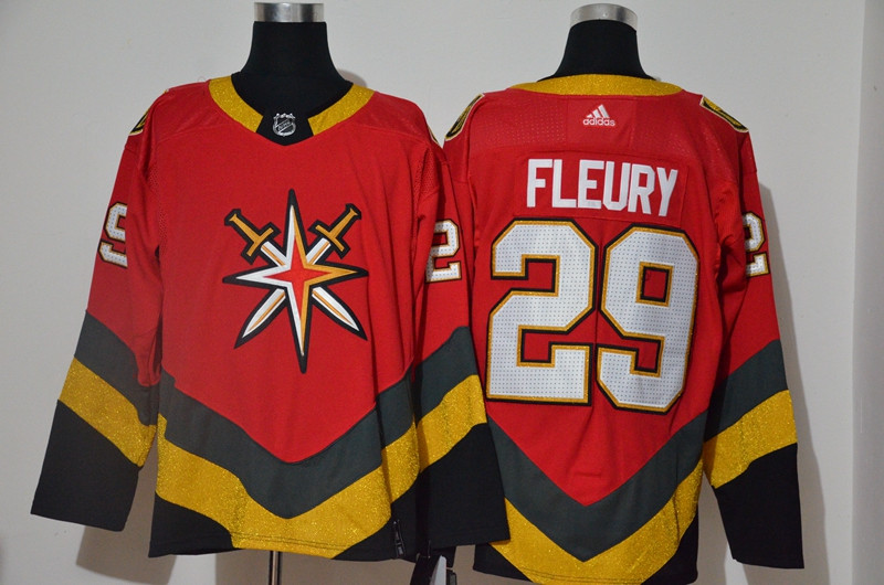 Vegas Golden Knights 29 Marc Andre Fleury Red 2020 21 Reverse Retro Adidas Jersey