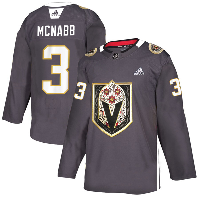 Vegas Golden Knights 3 Brayden McNabb Gray Dia De Los Muertos Adidas Jersey