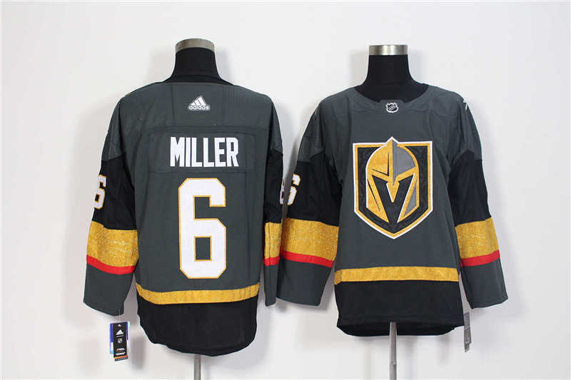 Vegas Golden Knights 6 Colin Miller Gray  Jersey