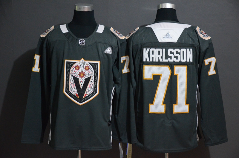 Vegas Golden Knights 71 William Karlsson Gray Dia De Los Muertos Adidas Jersey