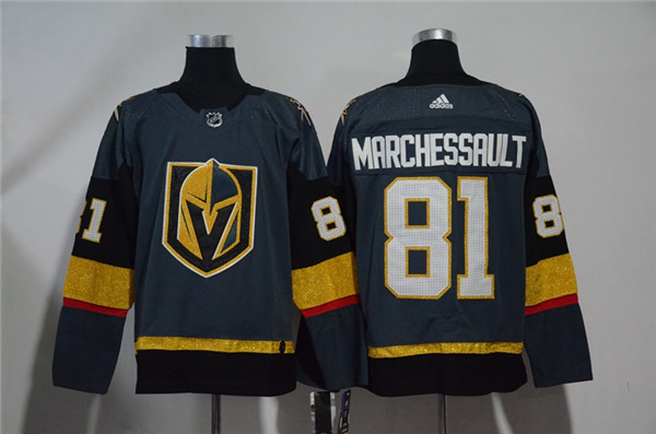 Vegas Golden Knights 81 Jonathan Marchessault Gray  Jersey