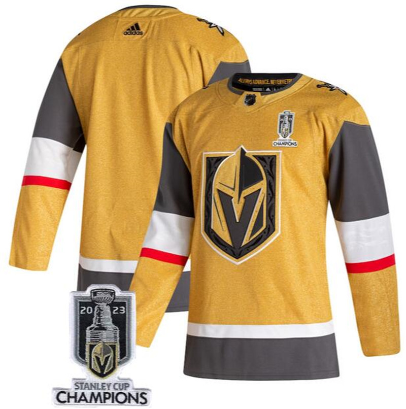 Vegas Golden Knights Blank Gold 2023 Stanley Cup Champions Adidas Jersey