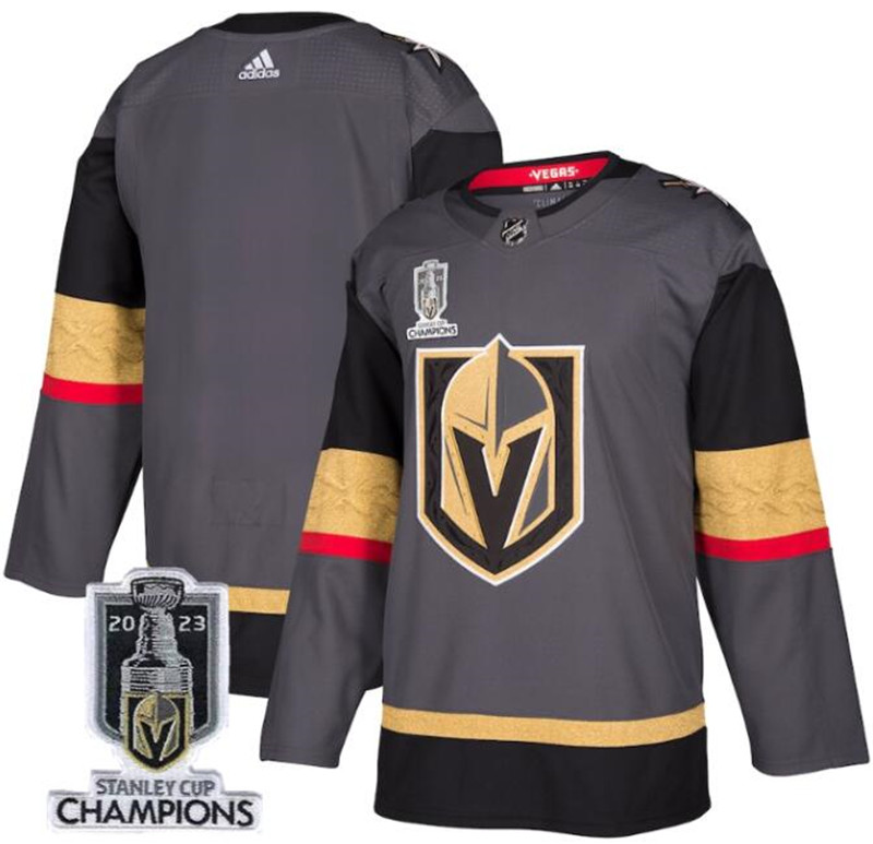 Vegas Golden Knights Blank Gray 2023 Stanley Cup Champions Adidas Jersey