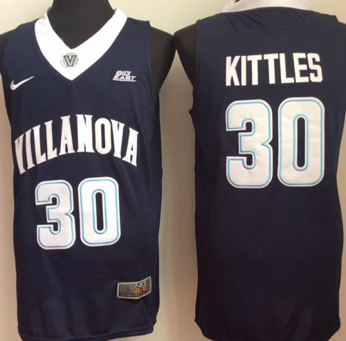 Villanova Wildcats 30 Kerry Kittles Navy College Basktball Jersey