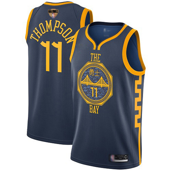 Warriors #11 Klay Thompson Navy 2019 Finals Bound Basketball Swingman City Edition 2018 19 Jersey