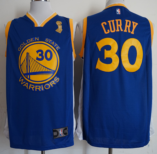 Warriors #30 Stephen Curry Blue 2018 NBA Champions  Swingman Jersey