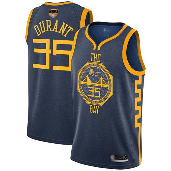 Warriors #35 Kevin Durant Navy 2019 Finals Bound Basketball Swingman City Edition 2018 19 Jersey