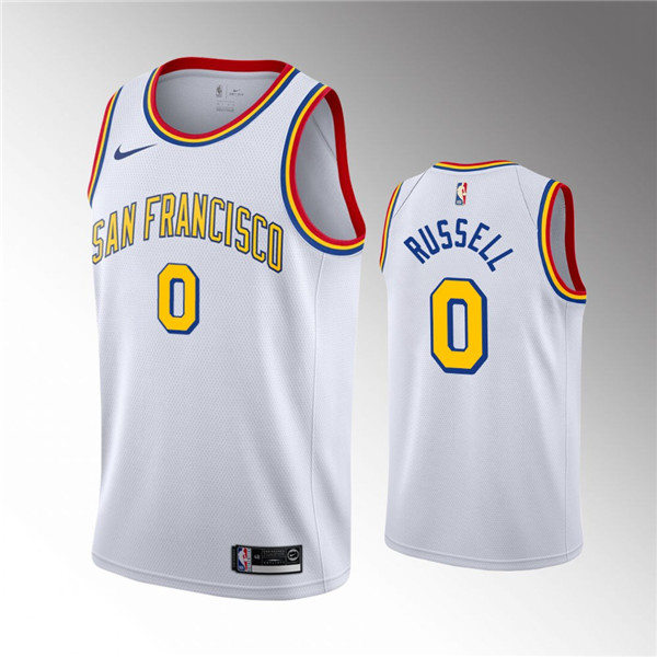 Warriors 0 D'angelo Russell White 2020 New Nike Swingman Jerseys