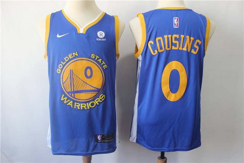 Warriors 0 DeMarcus Cousins Royal  Swingman Jersey