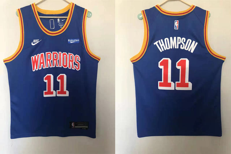 Warriors 11 Klay Thompson Blue 2022 New Nike Swingman Jersey