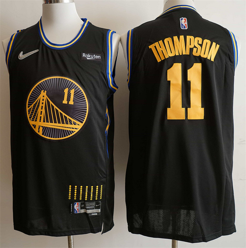 Warriors 11 Klay Thompson Blue Nike Diamond 75th Anniversary City Edition Swingman Jersey