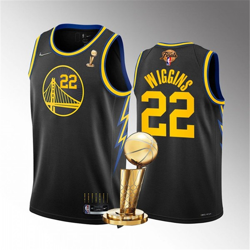 Warriors 22 Andrew Wiggins Black Nike 2022 Finals Champions Swingman Jersey