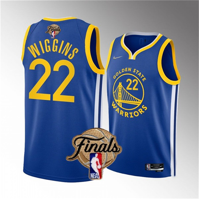 Warriors 22 Andrew Wiggins Blue 2022 NBA Finals Nike Swingman Jersey