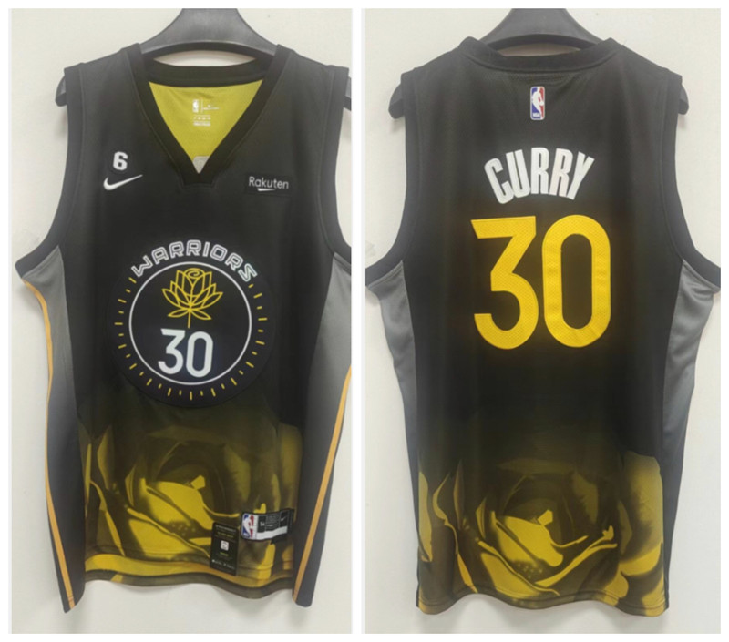 Warriors 30 Stephen Curry Black 2022 23 Nike City Edition Swingman Jersey