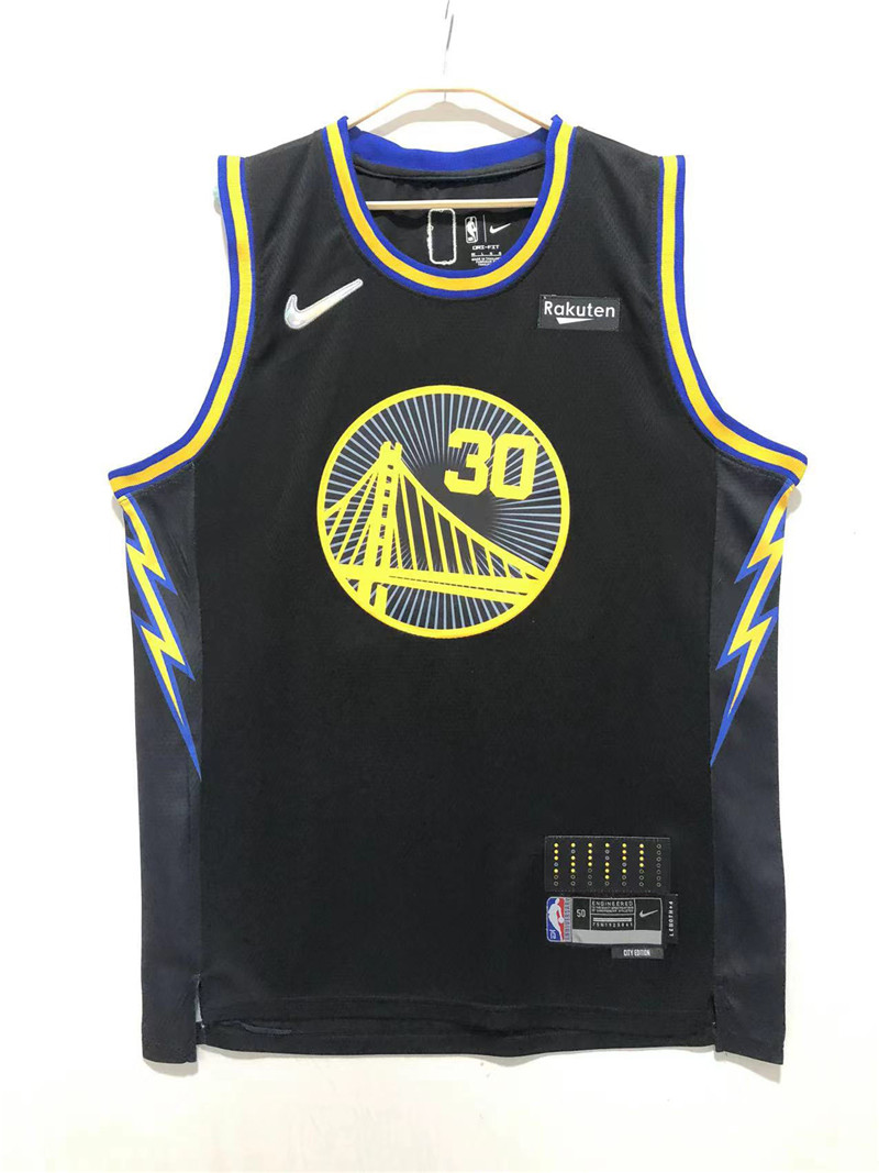 Warriors 30 Stephen Curry Black Nike 2021 22 City Edition Swingman Jersey
