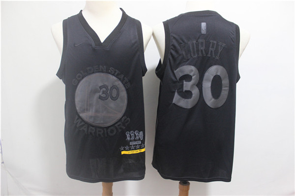Warriors 30 Stephen Curry Black Nike Swingman MVP Jersey