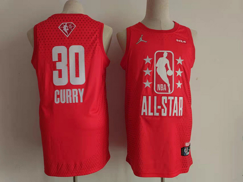 Warriors 30 Stephen Curry Red 2022 NBA All Star Jordan Brand Swingman Jersey