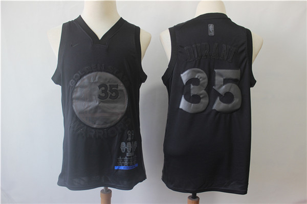 Warriors 35 Kevin Durant Black Nike Swingman MVP Jersey