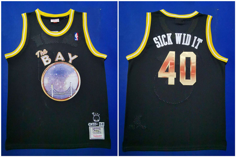 Warriors 40 Sick Wid It E 40 Black Limited Edition Hardwood Classics Jersey