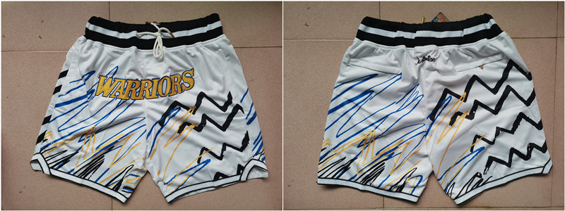 Warriors White Just Don With Pocket Swingman Shorts