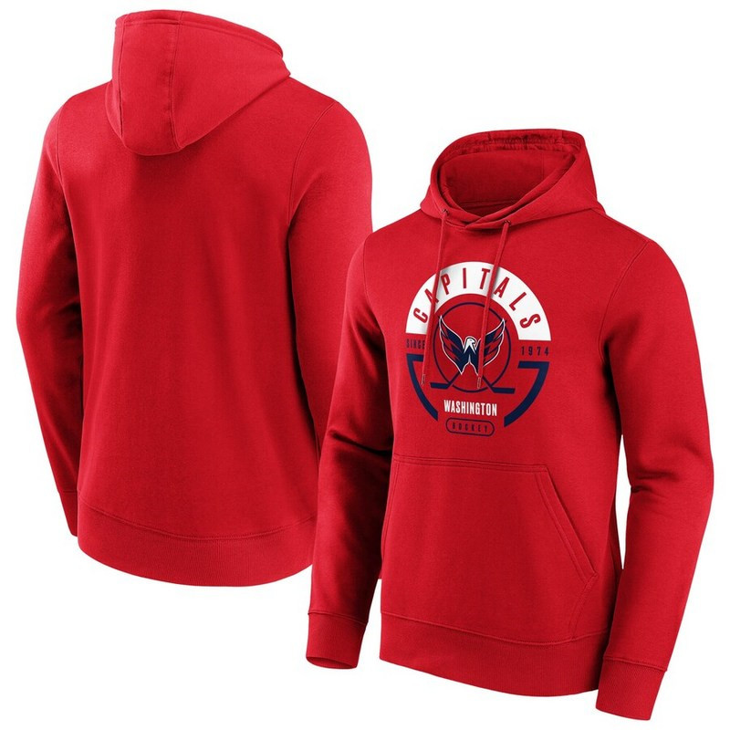 Washington Capitals Fanatics Branded Block Party Hoodie Red Mens