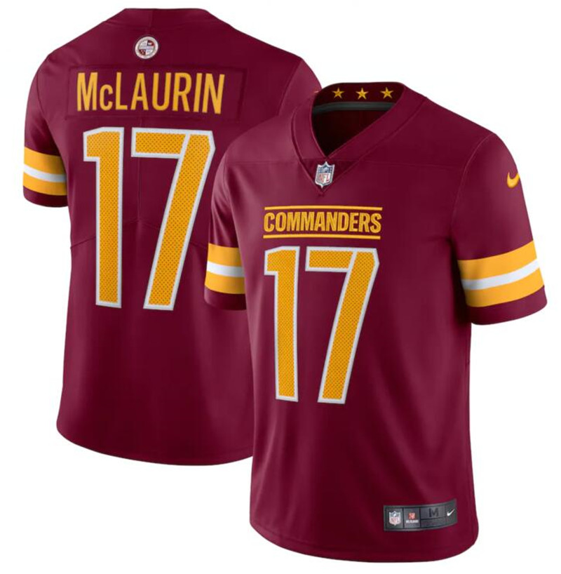 Washington Commanders 17 Terry McLaurin Burgundy 90th Anniversary Vapor Limited Jersey