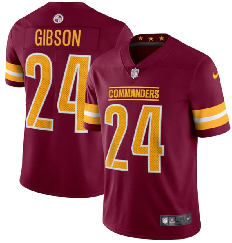 Washington Commanders 24 Antonio Gibson Burgundy 90th Anniversary Vapor Limited Jersey